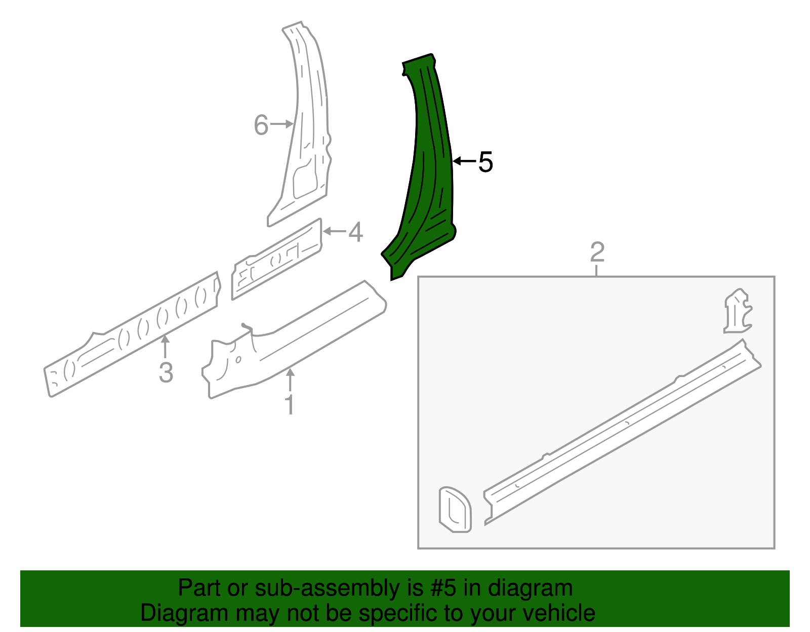 Inner Center Pillar - Toyota (SU003-01257)