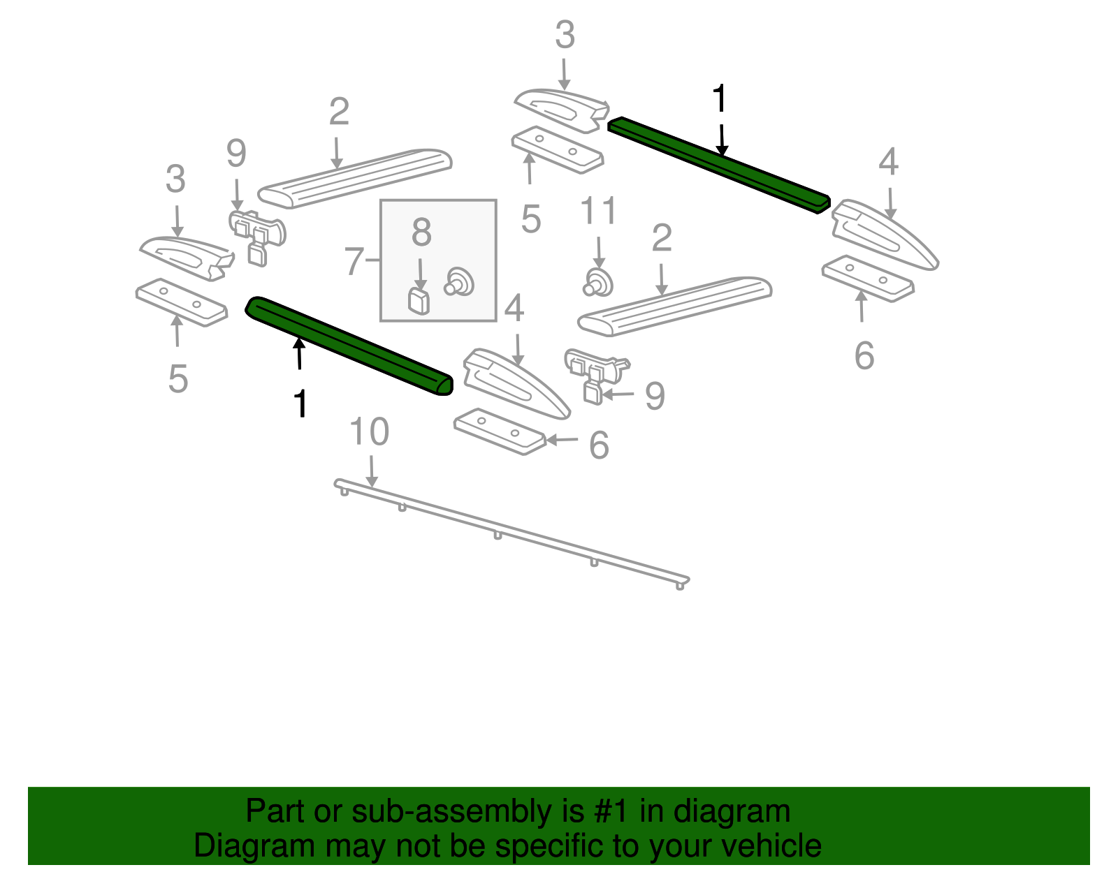 Rail, Lugg Carr Side - GM (88944279)