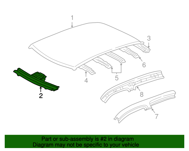 19982005 Lexus Windshield Header 6310230160 OEM Parts Online