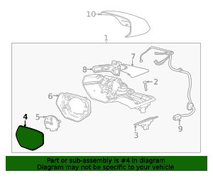 Dorman 56571 Passenger Side Mirror Glass - Compatible With 2007-2012 Nissan Versa