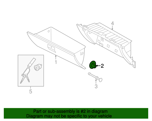 20112013 Kia Sorento Glove Box Stopper 845172P000J7
