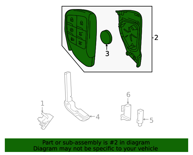 20212023 GM Remote Control Door Lock and Theft Deterrent Transmitter