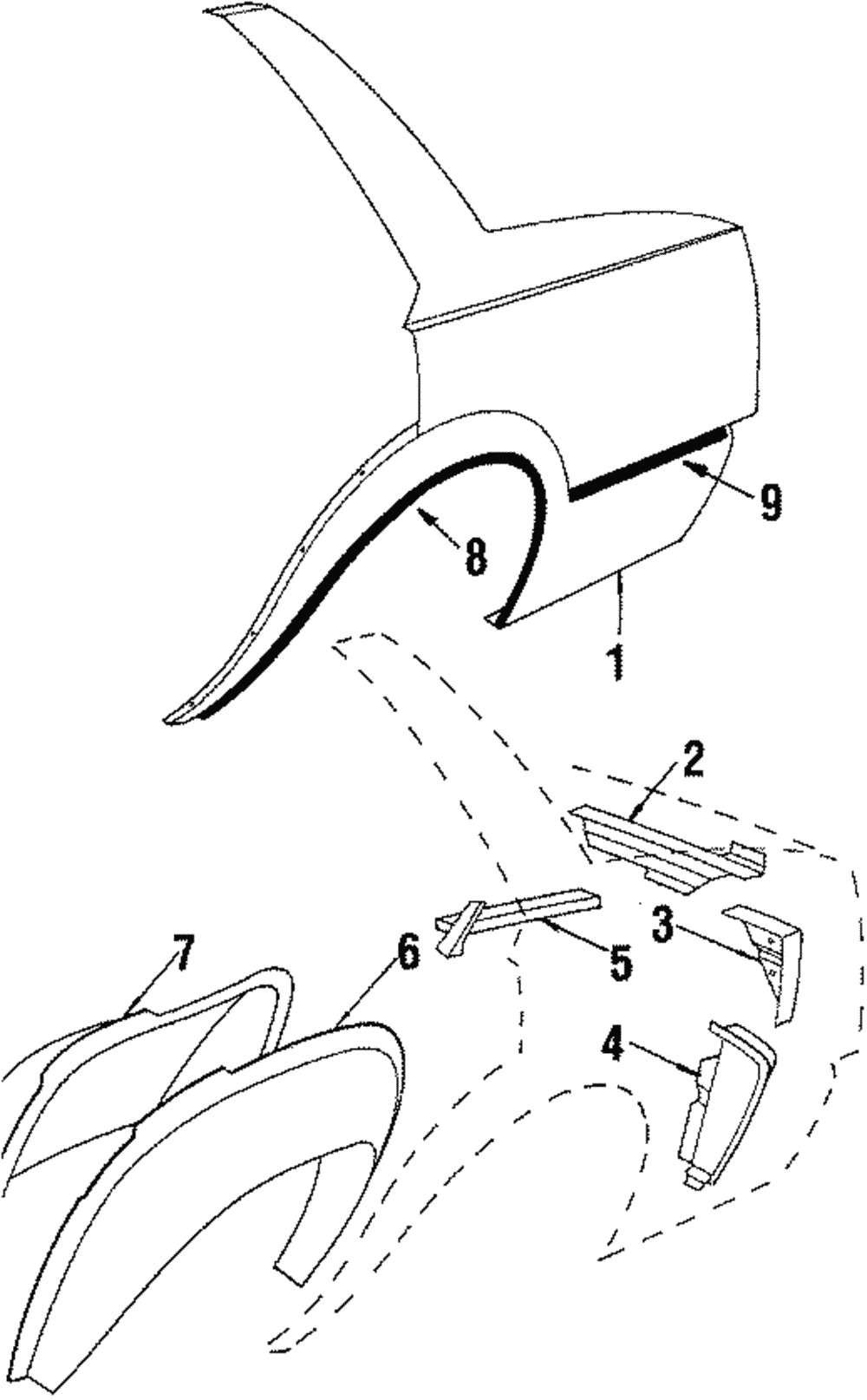Molding Kit, Rear Whl Opg - GM (20477121)