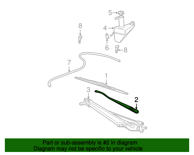 19992007 Ford Wiper Arm 4C3Z17526AA Varsity Ford
