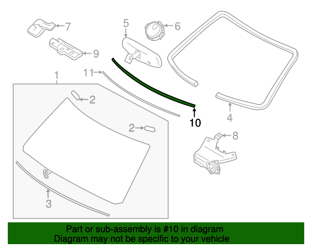 Auto Glass Car & Truck Parts 20112018 Infinity QX56 & QX80 Top Chrome