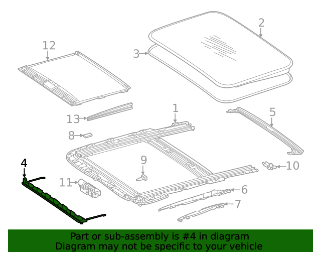 20152024 MercedesBenz Sunroof Deflector 205780004464 MB OEM Parts
