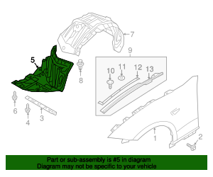 2016-2024 Mazda MX-5 Miata Ft Fender Liner N243-56-13ZA OEM Parts Online