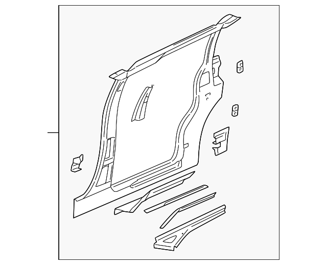 Frame Assembly, Body Side (Swb-Left-hand-W/Dr) - GM (12369546)