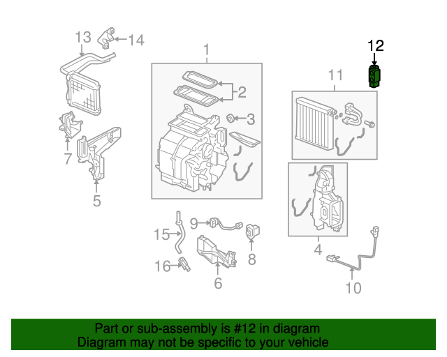 80213TF0G01 Valve Assembly Expansion 20092013 Honda Fit Honda
