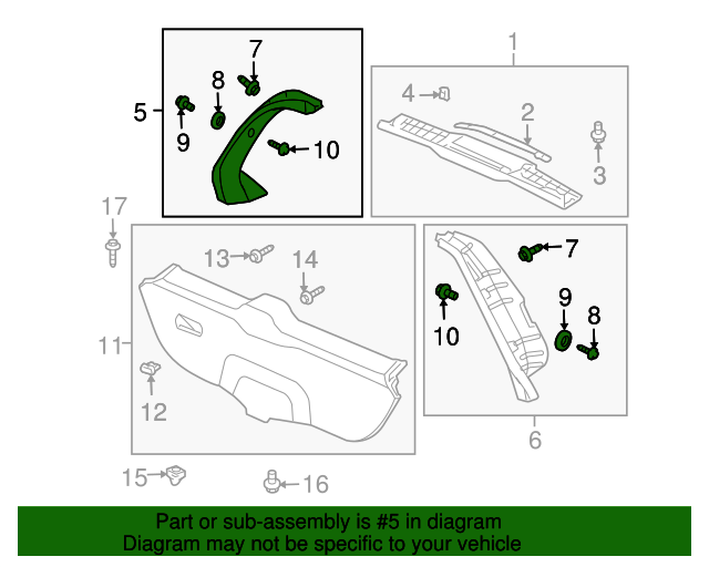 84181-S5S-E11ZA Genuine Honda Pillar Garnish Assembly
