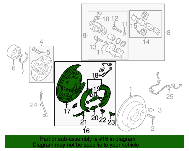 582502S300 Parking Brake 20112016 Kia Sportage Kia.Parts Store