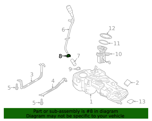 2007-2020 Volvo Filler Hose Clamp 988028 | TascaParts.com
