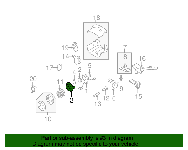 20072020 GM Turn Signal Switch Cancel Cam 15775848 GM