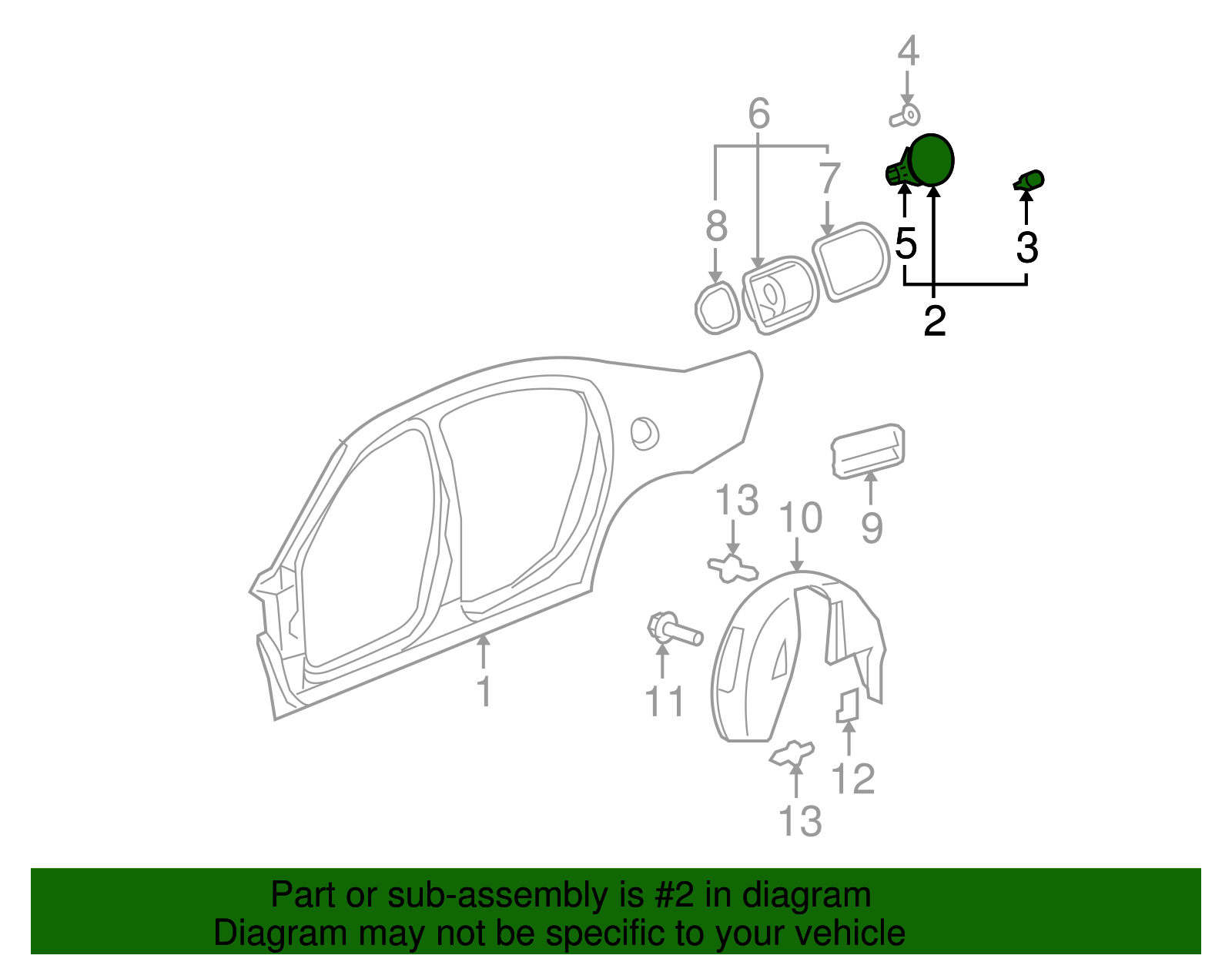 Fuel Door - Buick (25760487)