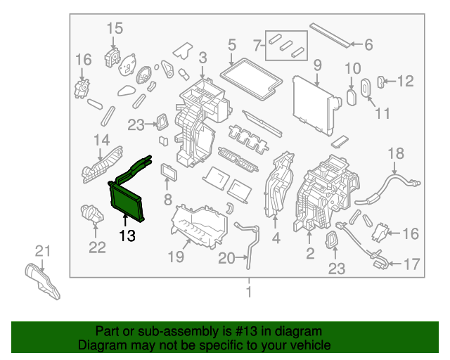 97138-C2000 - HVAC Heater Core 2015-2019 Hyundai Sonata ...