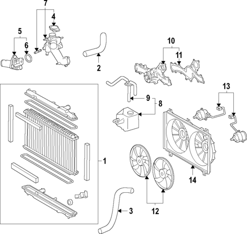 Radiator & Components for 2015 Lexus RC350 | My L Parts
