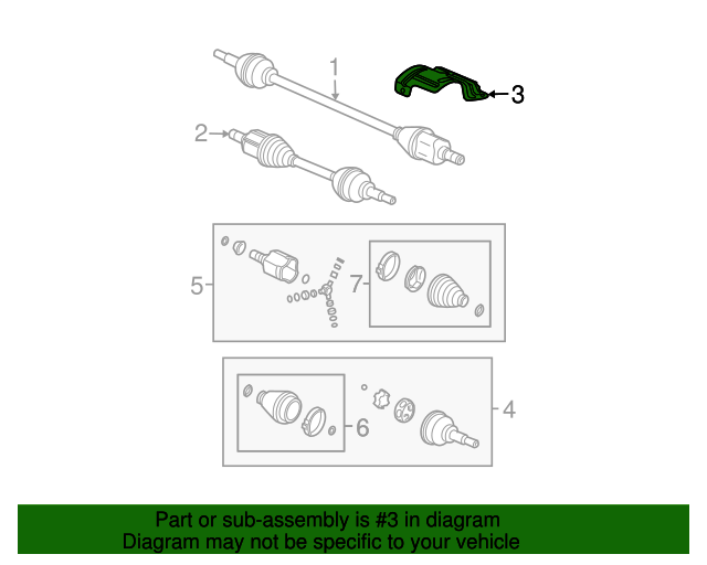 20032011 GM Front Axle HalfShaft Constant Velocity (CV) Joint Boot
