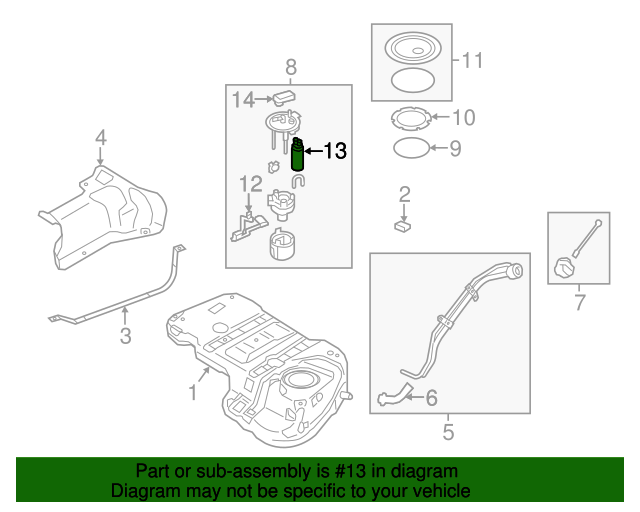 311114Z500 Fuel Pump 2014 Kia Sorento Kia.Parts Store