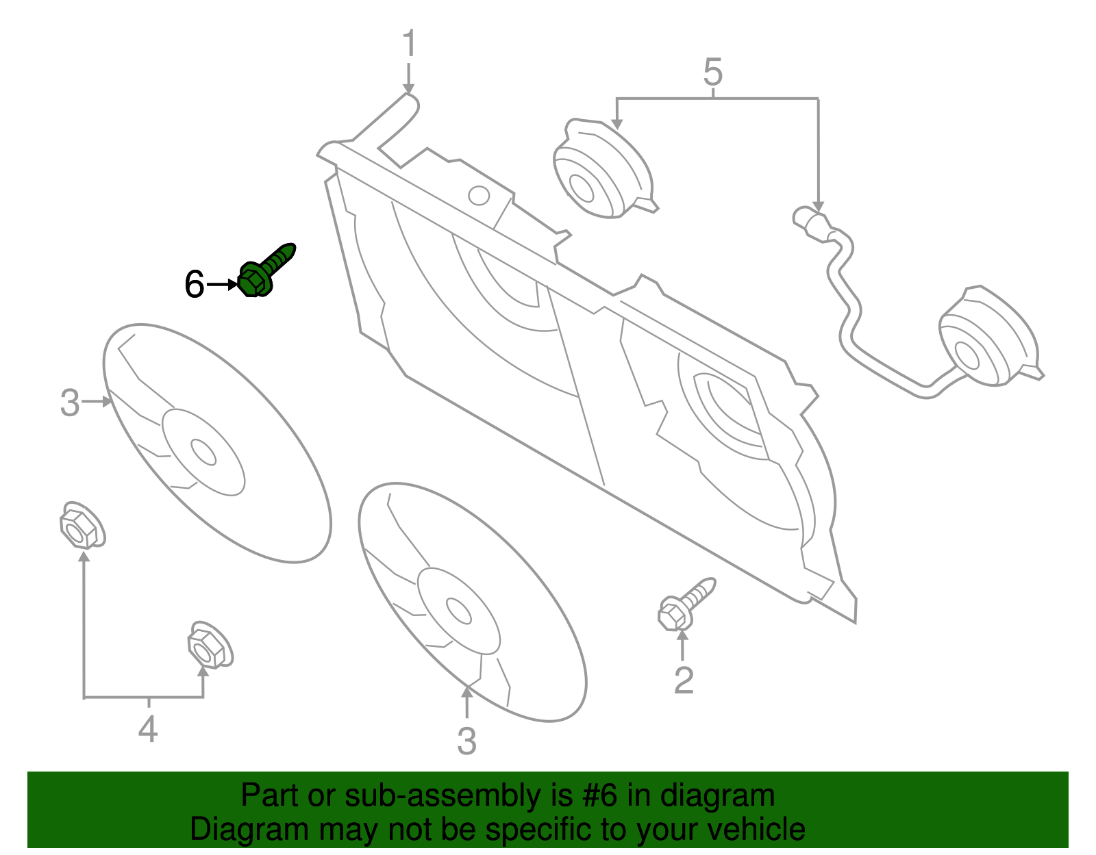 Fan Motor Screw - Scion (SU003-02912)