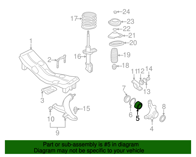 19902008 Subaru Wheel Bearing, Front Left Or Right Same Number Must