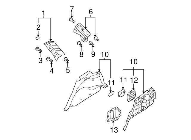 Right Genuine Hyundai 85743-2B000-J9 Luggage Cover