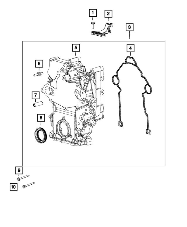 20192024 Mopar Timing Case Cover 68273788AE Mopar Factory Parts