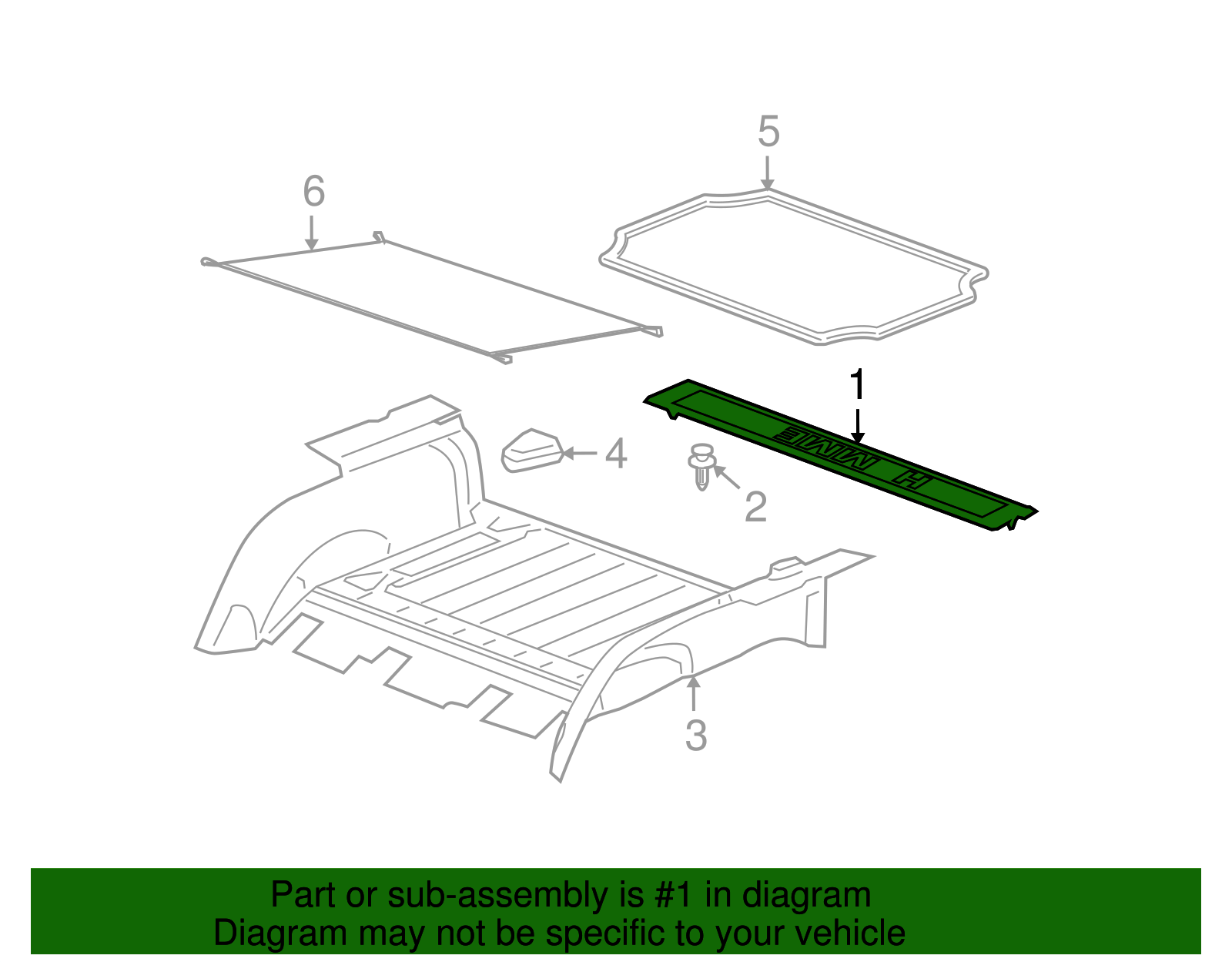 Plate, R/Floor Rear Tr - GM (15802797)
