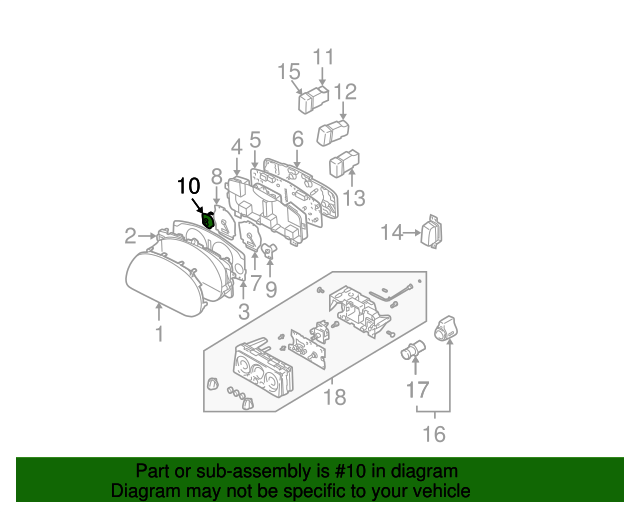 85073AE01A Temp Gauge 20012003 Subaru Subaru Parts Quick