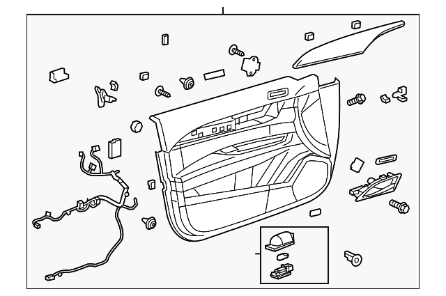 Jet Black Rear Driver Side Door Trim - Cadillac (84111165)
