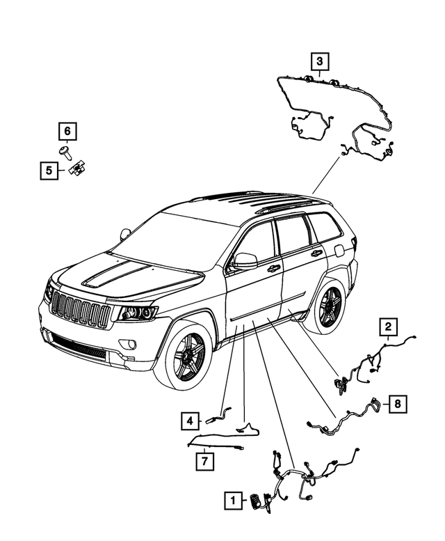 20112013 Jeep Grand Cherokee Ambient Light Led, Right 68080912AA My Mopar Parts
