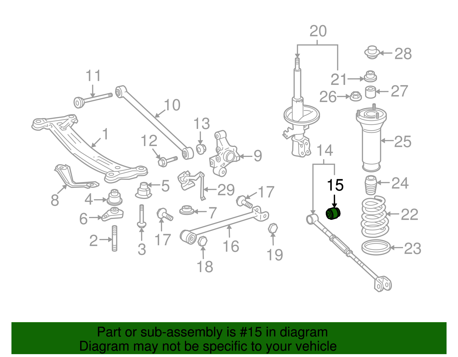 Genuine Toyota Bushing; Bushing Assembly part# 42210-20010 for 2002 ...