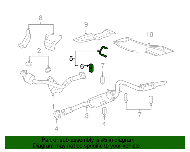 20072013 GM Muffler & Pipe Hanger 15920032