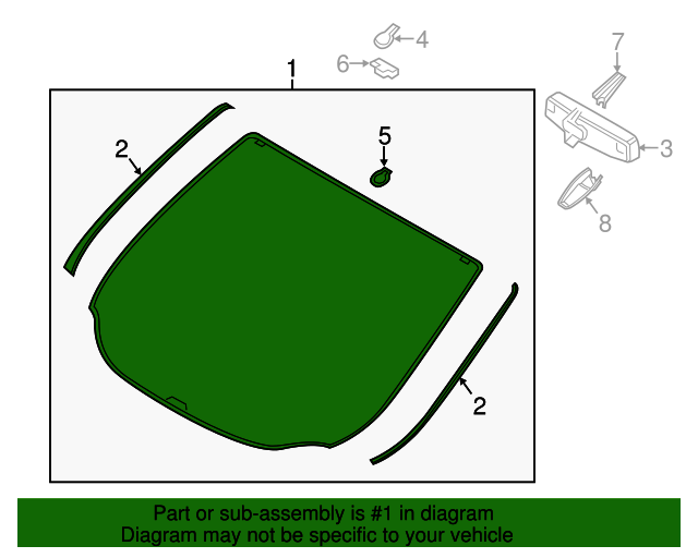 20132016 Ford Escape OEM Windshield CJ5Z7803100B Ford Parts Center