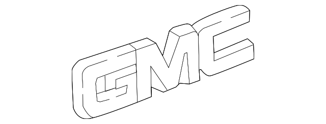 2020-2024 GMC Red Lift-gate Emblem 84689767 | GMC Parts Canada