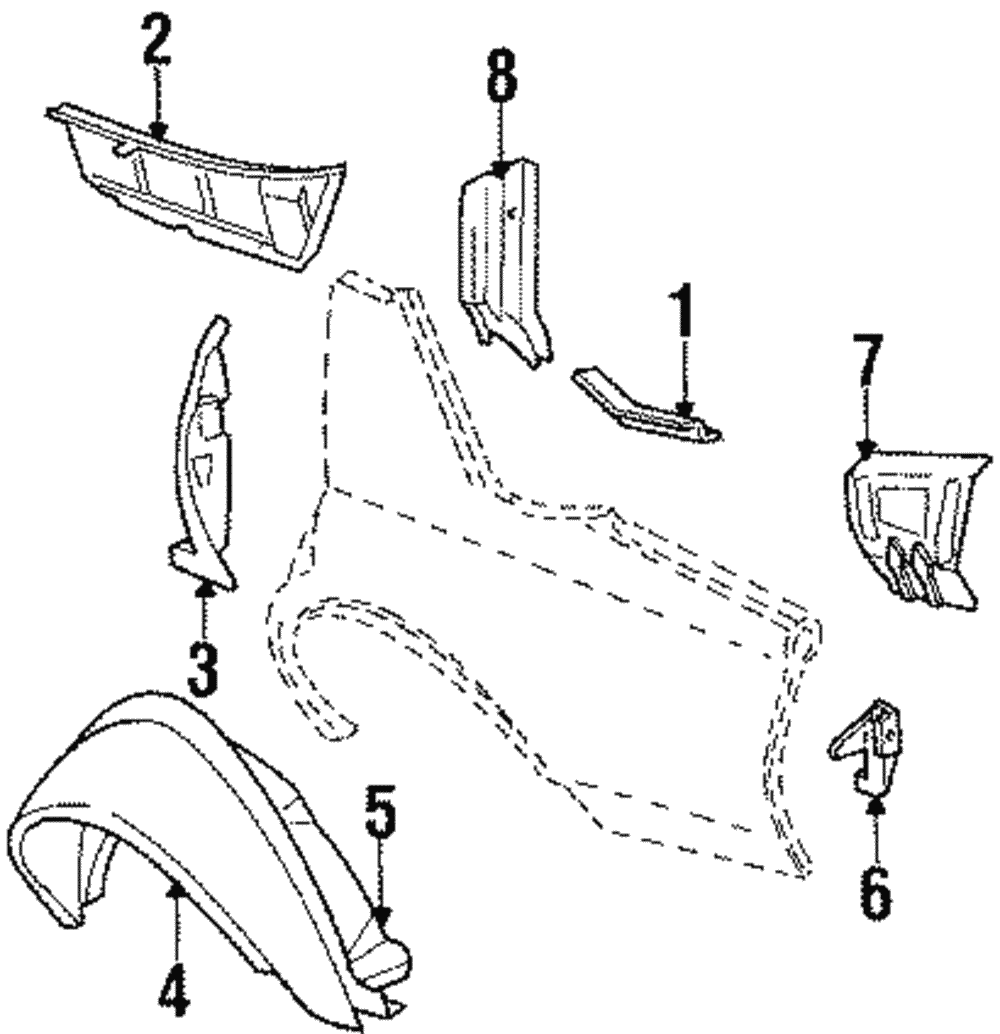 Ext-Compt Pan To Quarter Panel Fil - GM (20107566)