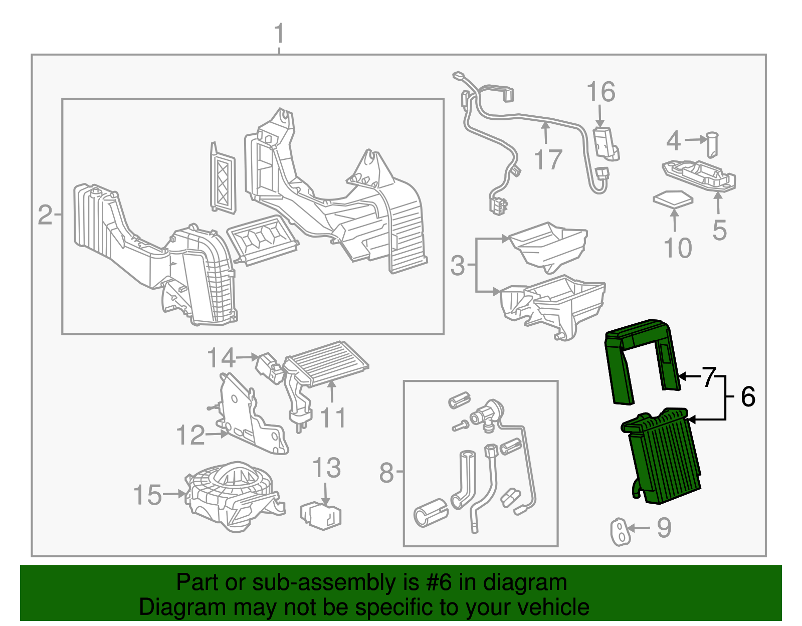 Evaporator Core - GM (88892977)