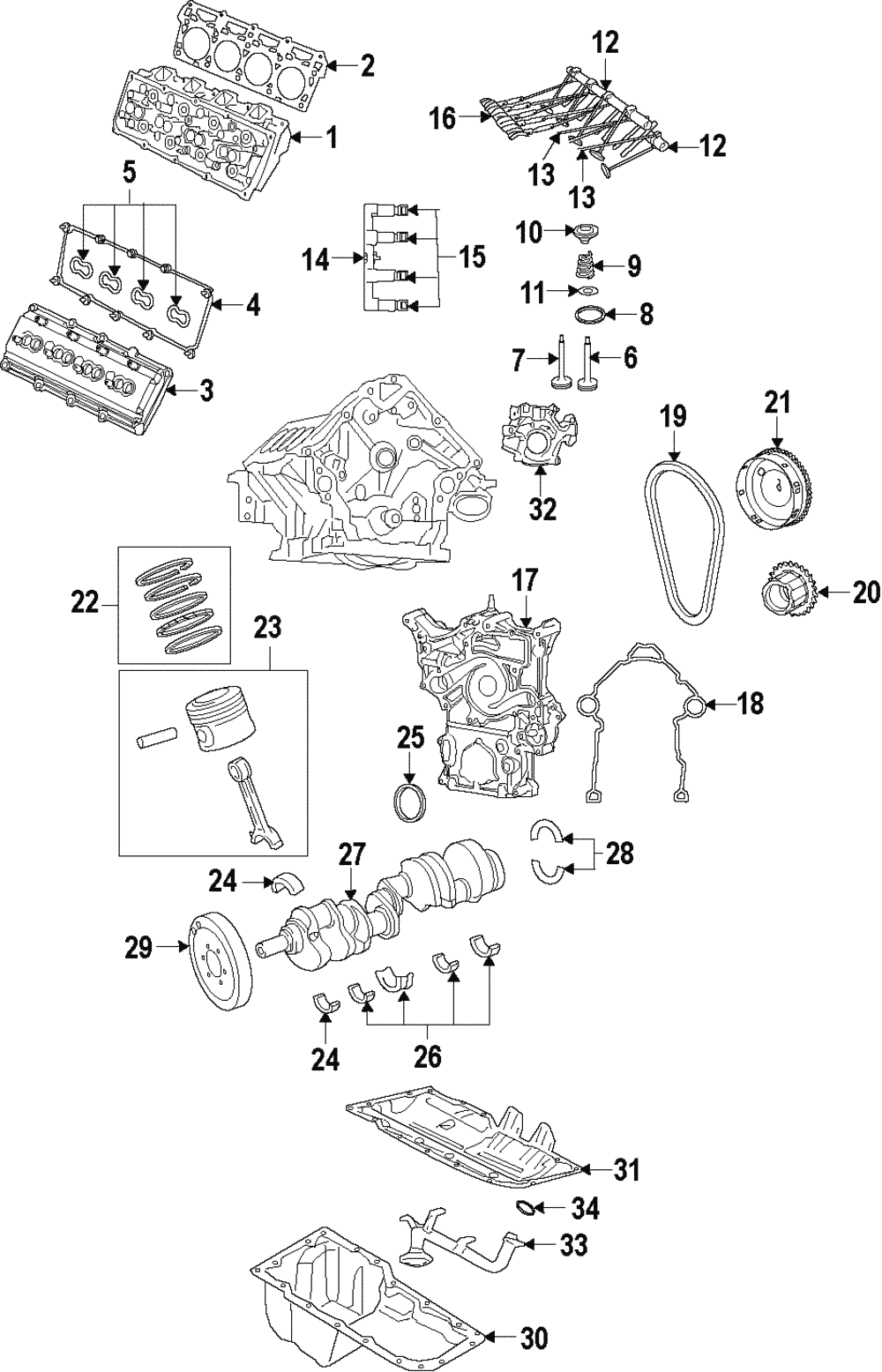 Genuine Mopar Valve Lifters 5038787AC