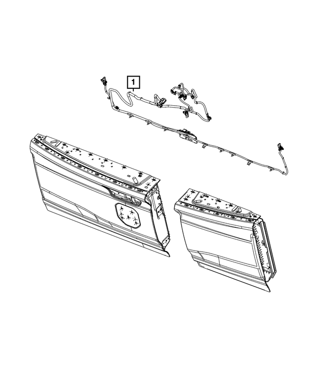 20222024 Ram 1500 Tailgate Wiring 68531014AB Mopar eStore