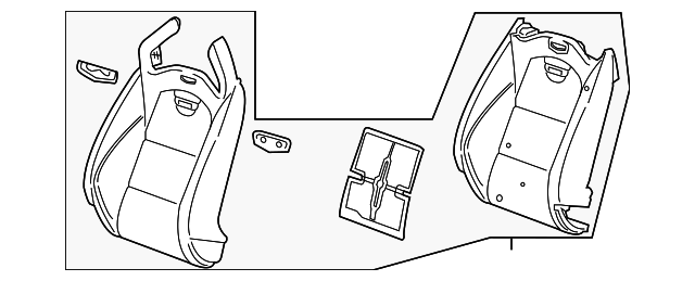 Seat, Front Service Kit Coupe - Left Platinum - GM (84054079)