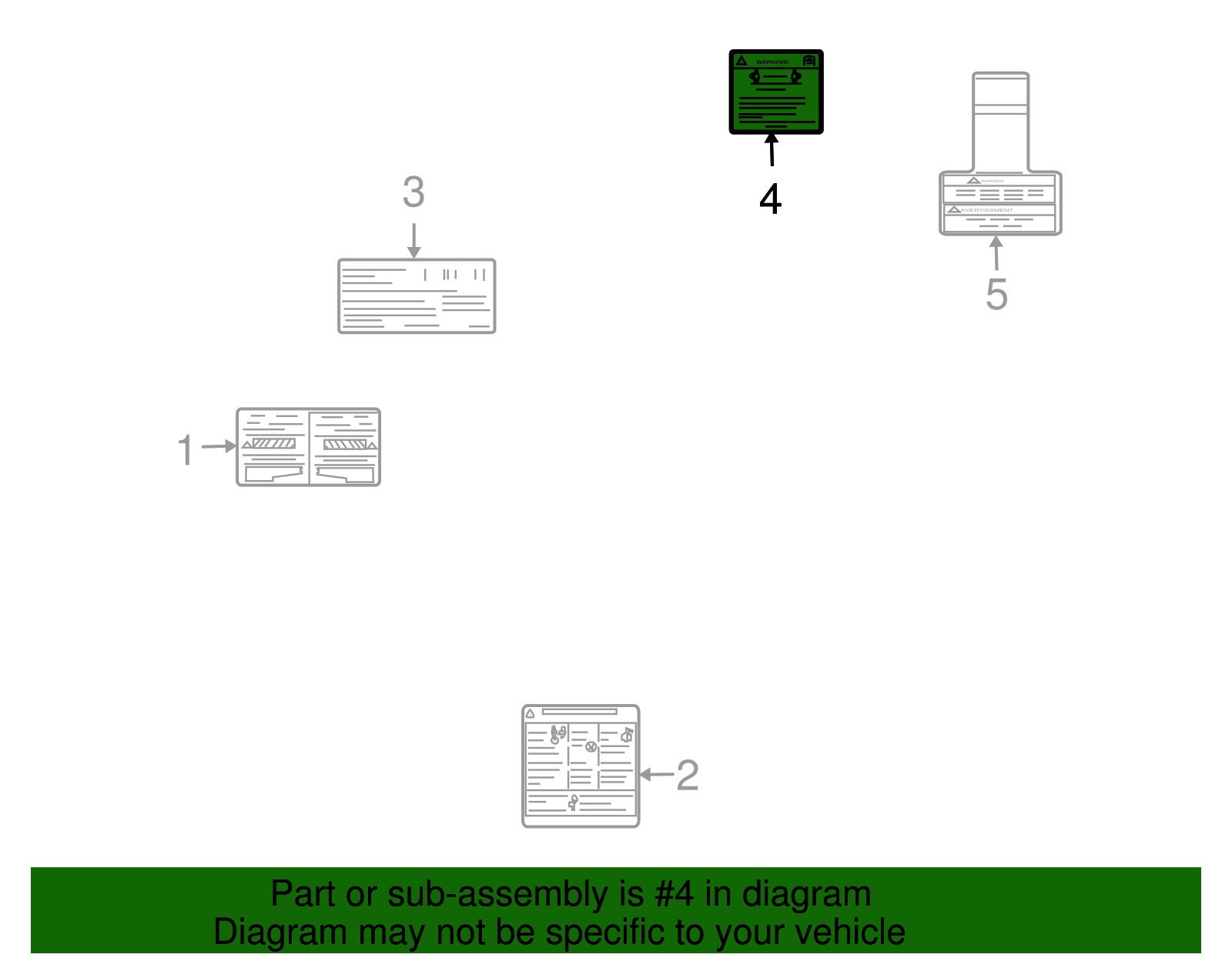 Child Security Lock Information Label - GM (96548512)