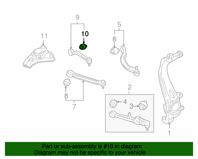 19982008 Audi Ft Upper Control Arm Bushing 4B0407515 Genuine Audi