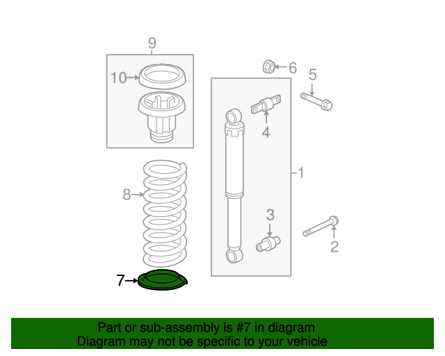 OEM 20092015 Honda Pilot Seat, Rear Spring (Lower) 52748STXA00