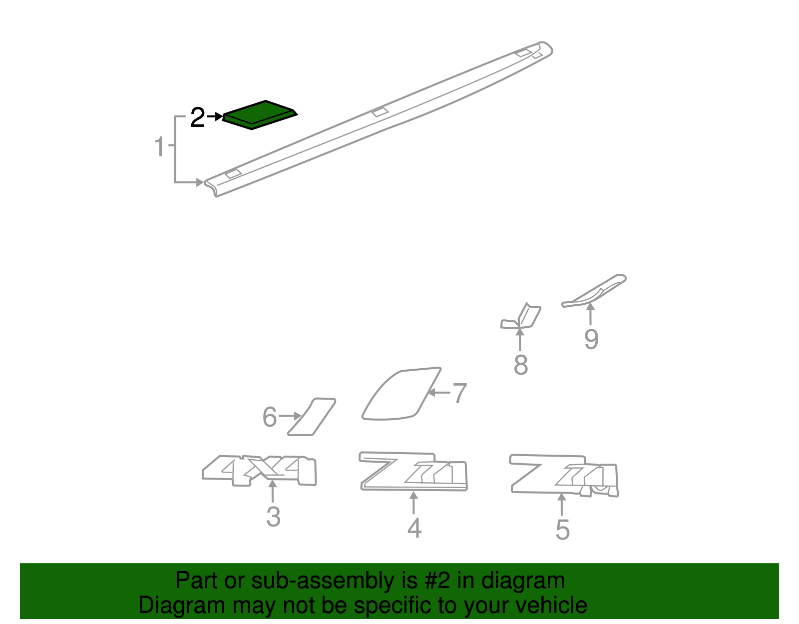 19159458 - Bed Rail Protector, Component 2011-2014 GM | Gateway Buick ...