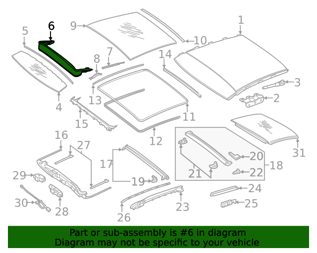 20172023 MercedesBenz Sunroof Deflector 2137802900 MB OEM Parts