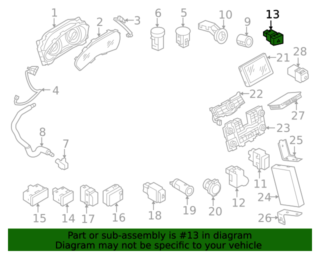 20212023 Nissan Armada Hazard Switch 252906JL0A Nissan Parts Store