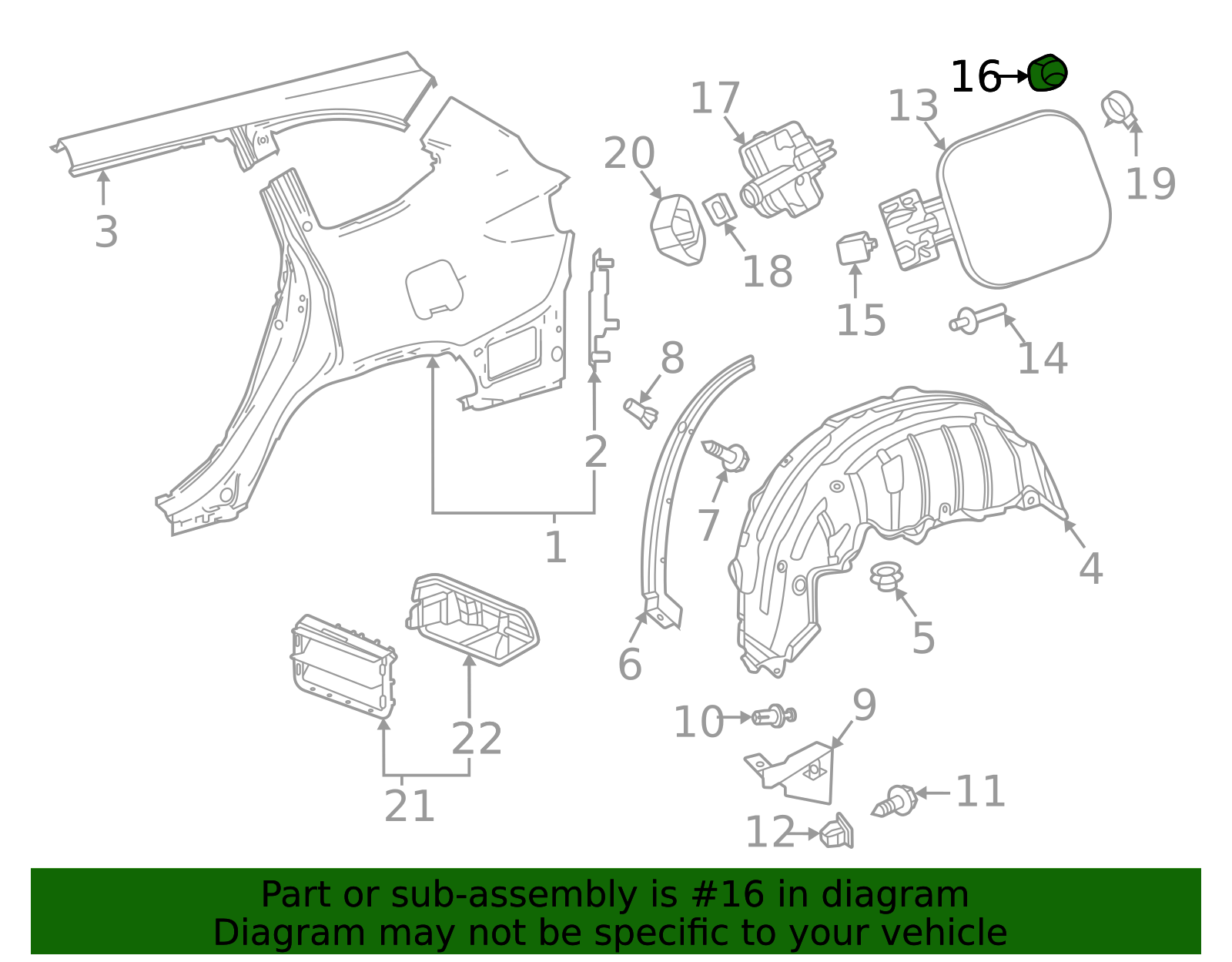 Fuel Door Cushion - Scion (90541-06069)