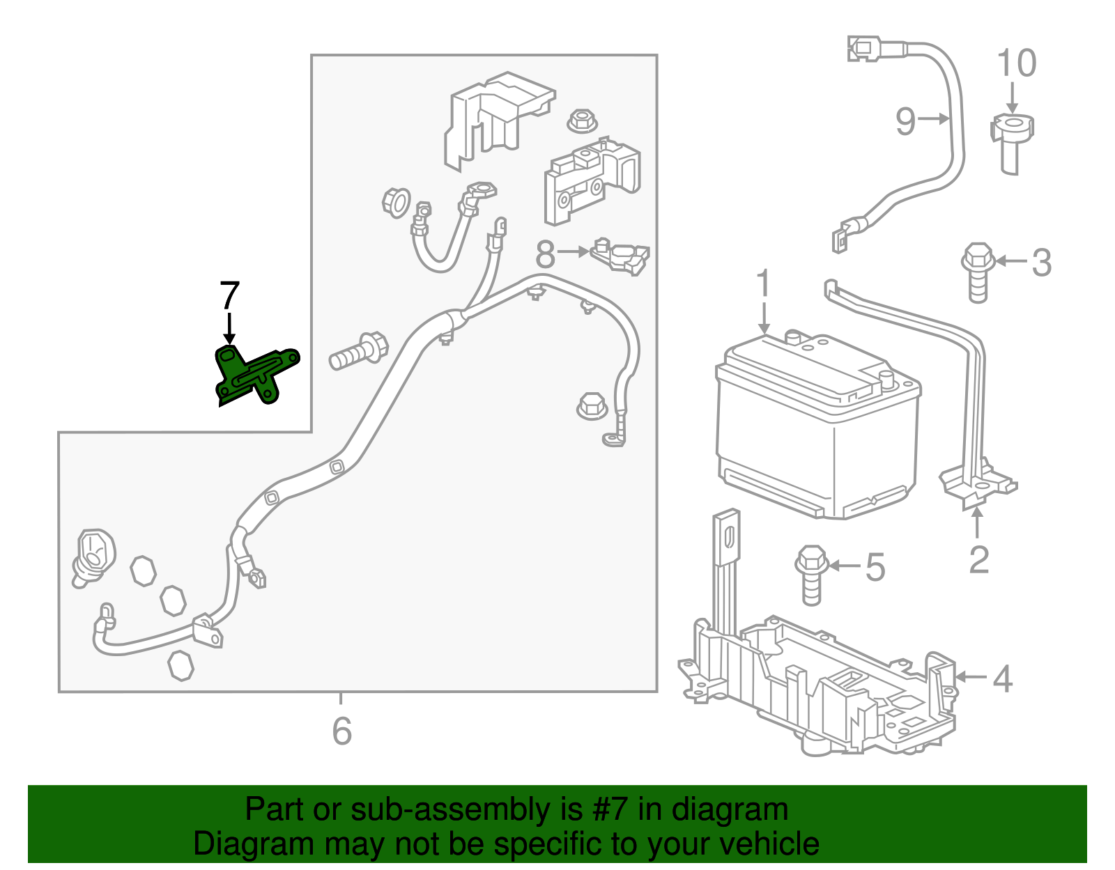 Battery Cable Bracket - GM (95920189)