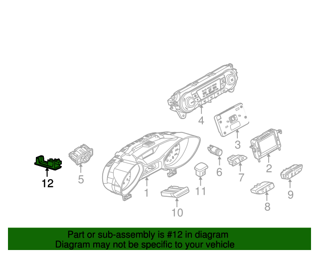 Ford BM5Z13776C Lamp Assembly Luggage Compartment 20122018