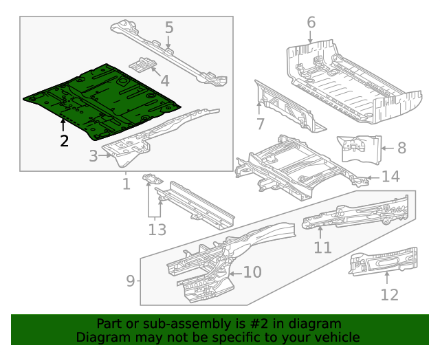 20212023 Toyota Sienna Floor Pan 5811408030 Toyota Parts Center