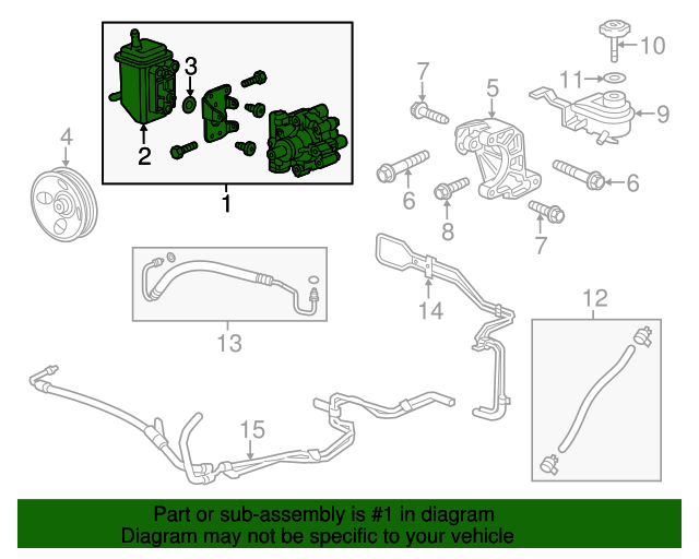 2012 Chevrolet Captiva Sport Power Steering Pump 13576846 GM